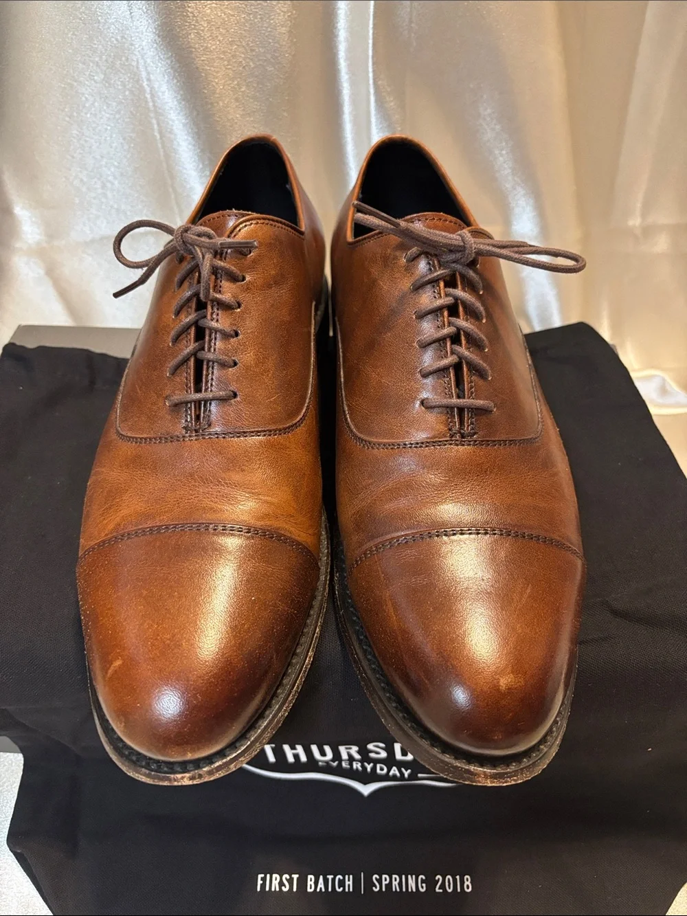 Thursday Boot Co. Men’s Mahogany Brown Leather Cap-Toe Oxford